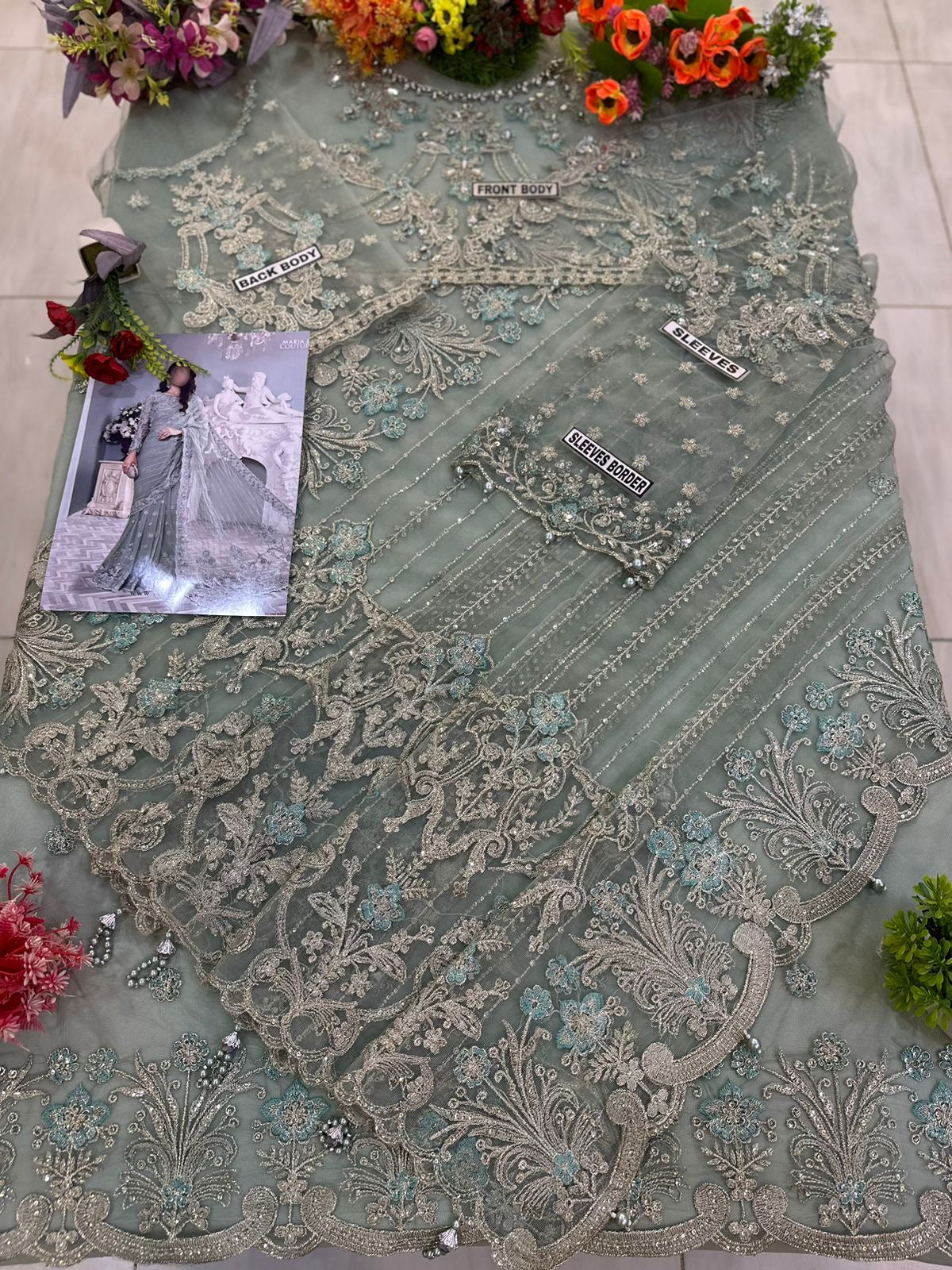 MARIA B NET SAREE WEDDING WEAR KSS-142