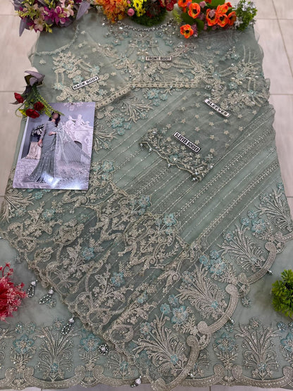 MARIA B NET SAREE WEDDING WEAR KSS-142