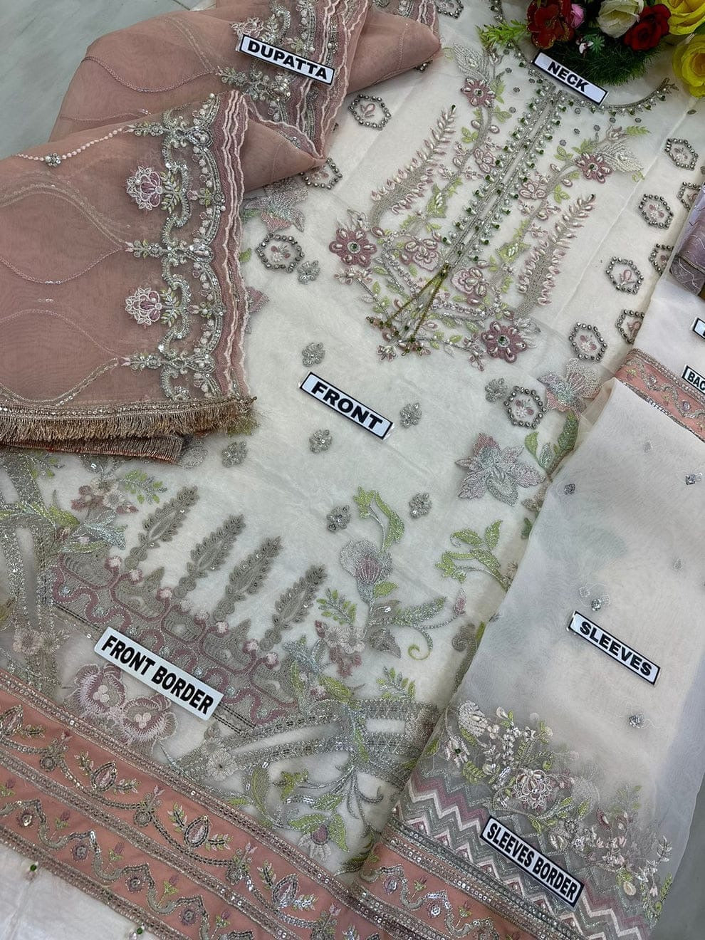 Agha Noor Organza Party Wear KSS-112