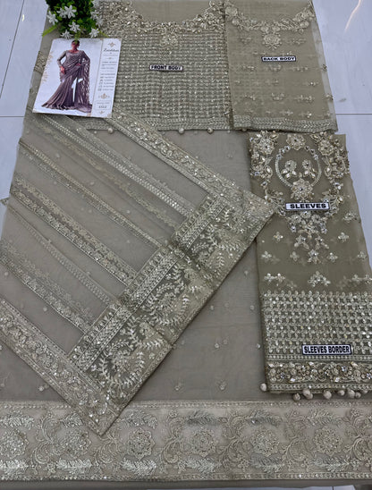 Maria B Net Saree Wedding Wear 5512