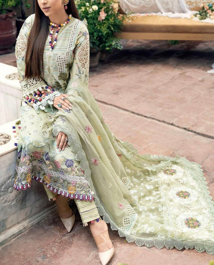 Maryam Hussain Chikankari Lawn/Cotton Net Party Wear KSSL-144