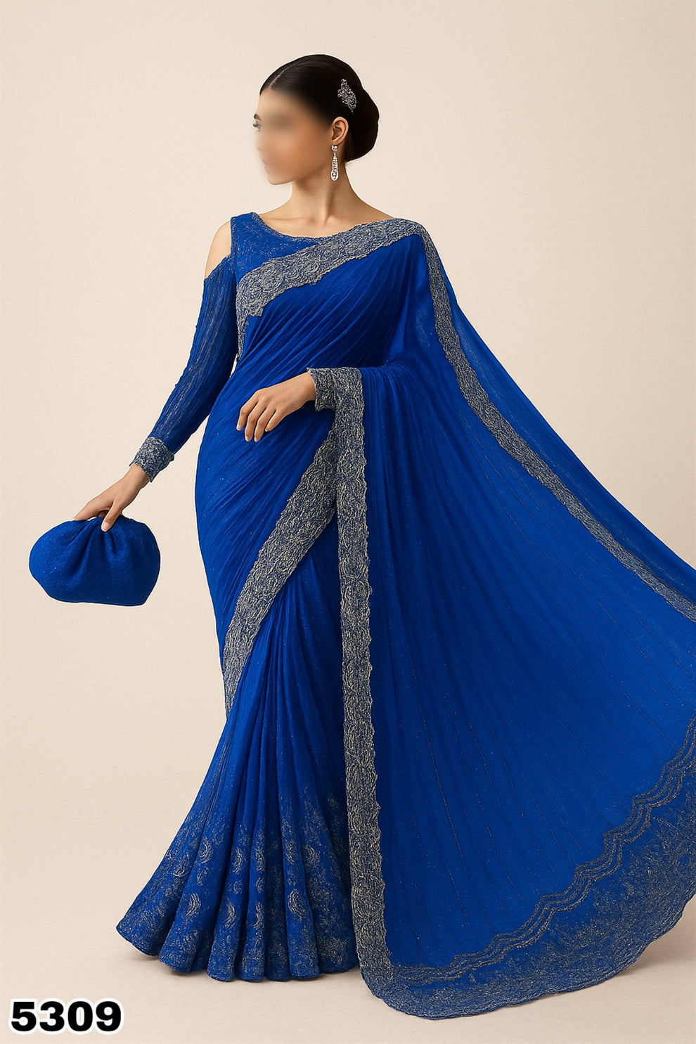 Maria B Net Saaree Wedding Wear 5309