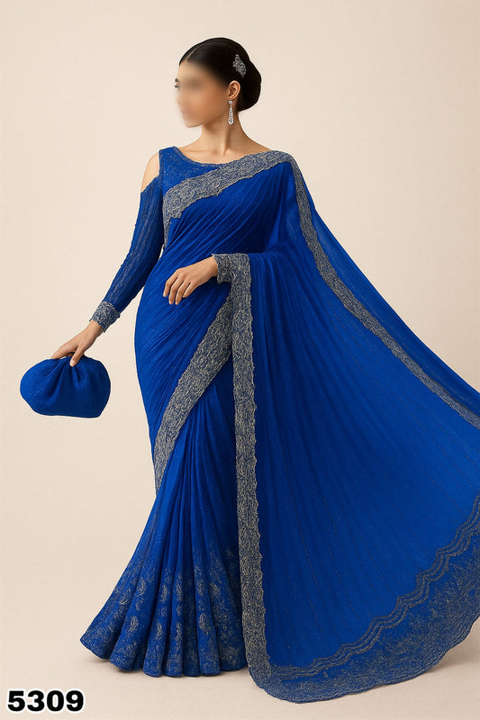 Maria B Net Saaree Wedding Wear 5309