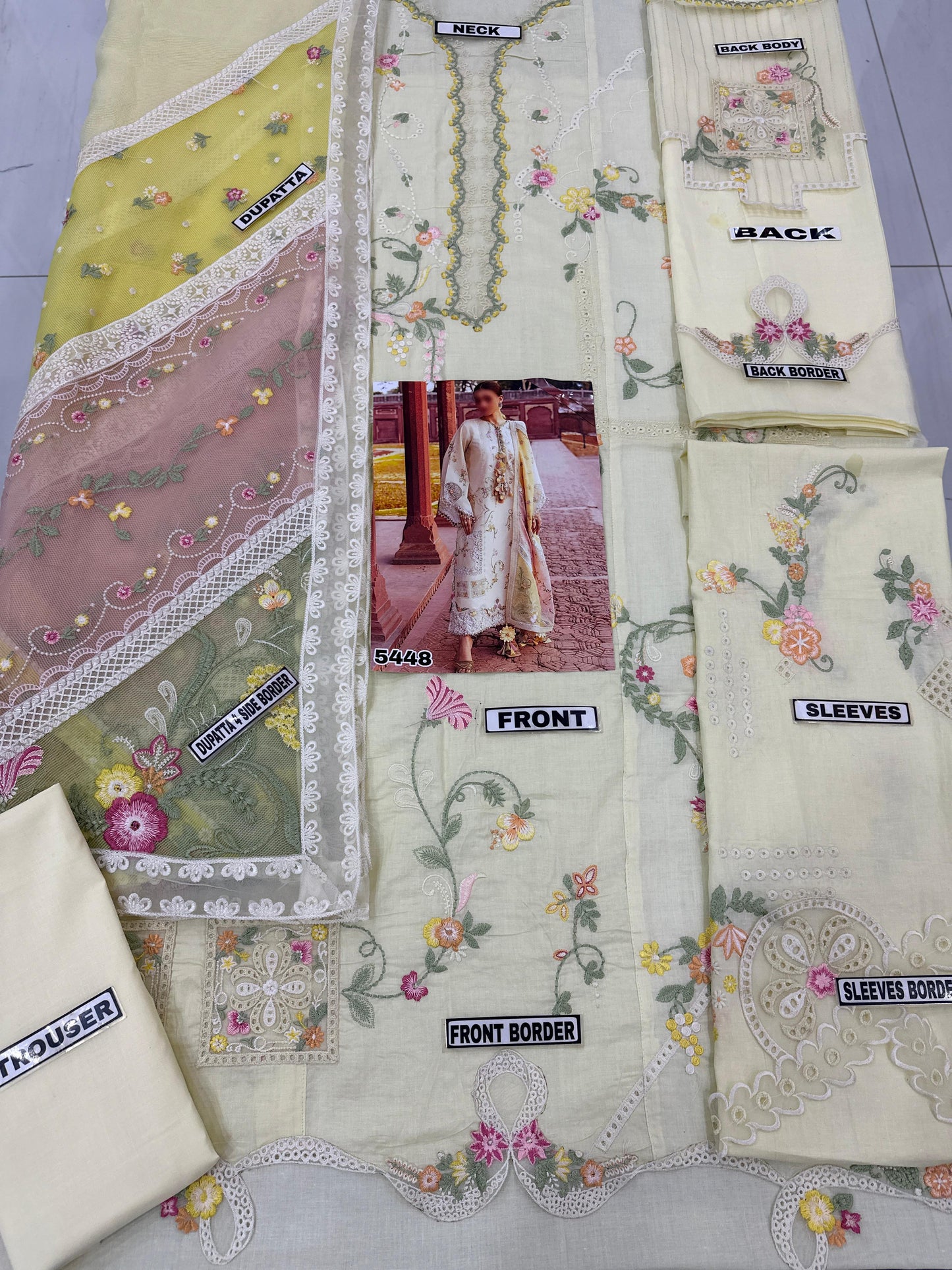 Crimson Lawn/Cotton Net Wedding Wear 5448
