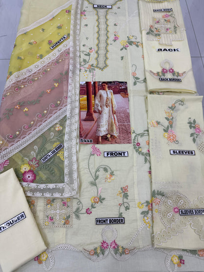 Crimson Lawn/Cotton Net Wedding Wear 5448