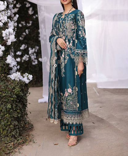 Kahf Lawn/Cotton Net Wedding Wear 4638