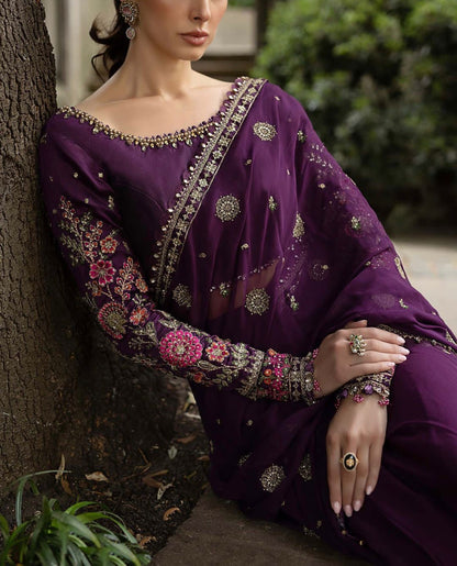Maria B Chiffon Saaree Wedding Wear 5362