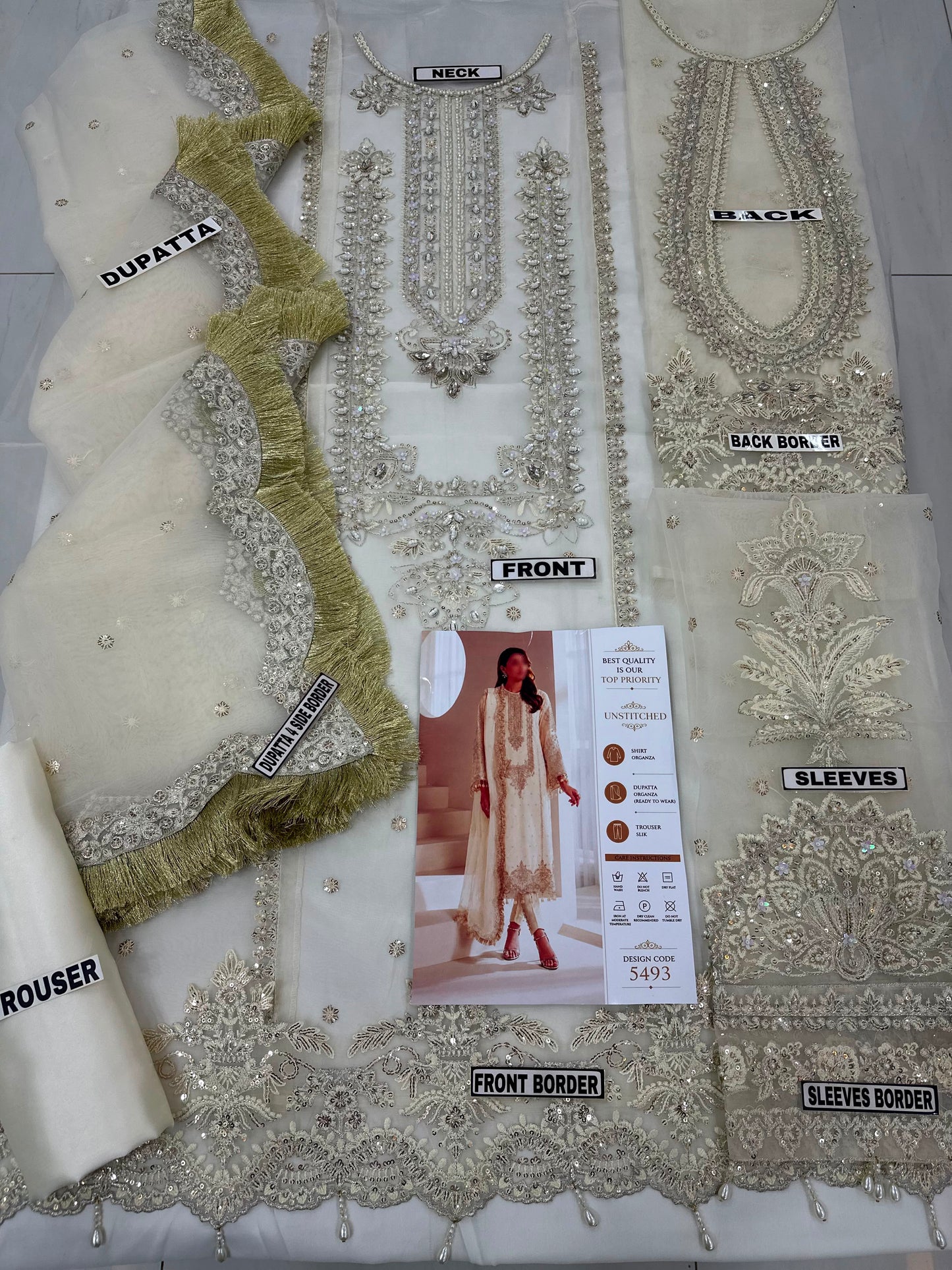 Alizeh Organza Party Wear 5493