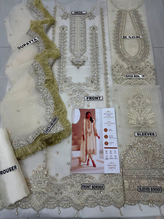 Alizeh Organza Party Wear 5493