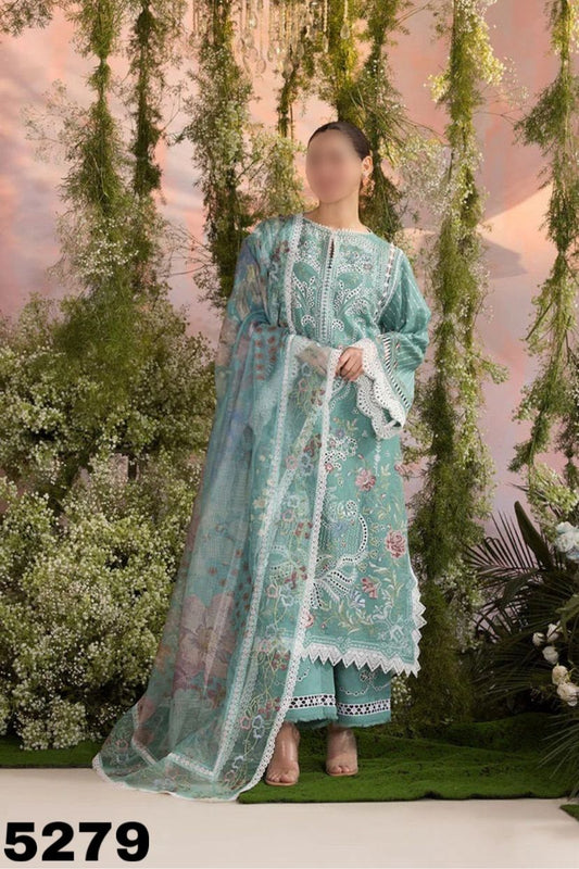 SOBIA NAZIR CHIKANKARI LAWN/COTTON NET PARTY WEAR 5279