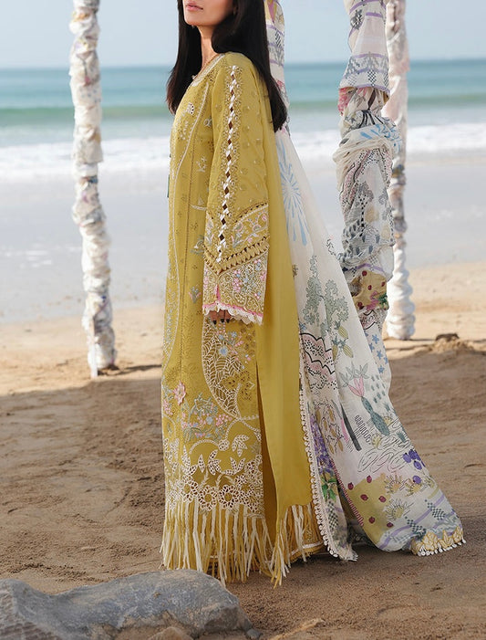 Qalamkar Lawn/Silk Wedding Wear 5427