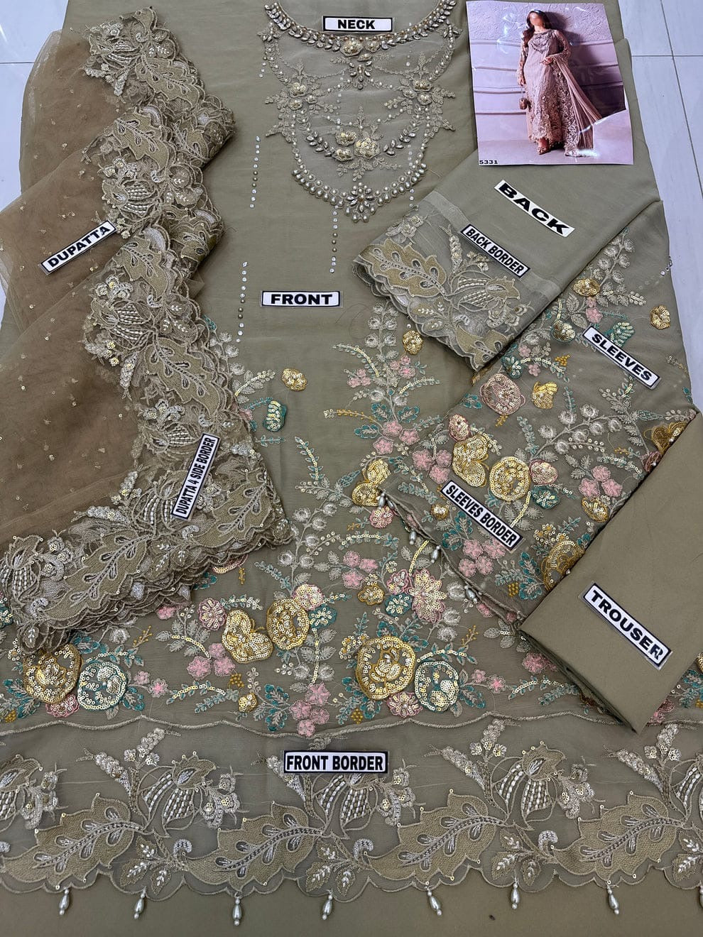 Maria B Chiffon Wedding Wear 5331