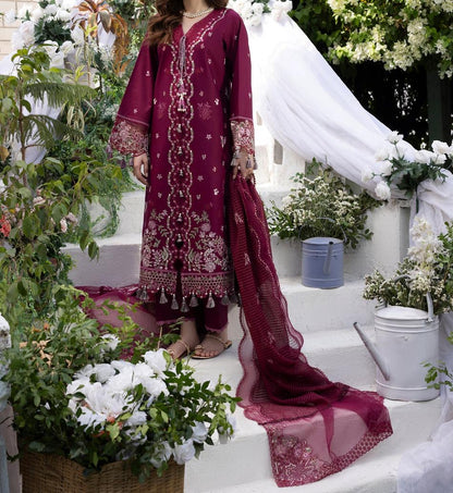 Noorey Chuikankari Lawn/Organza Wedding Wear 5508