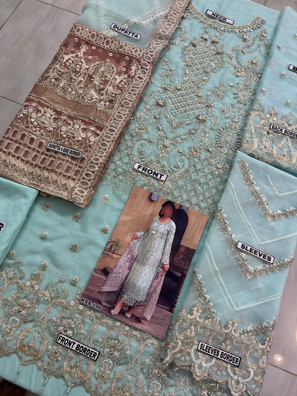 ASIM JOFA CHIFFON/ORGANZA WEDDING WEAR KSS-196