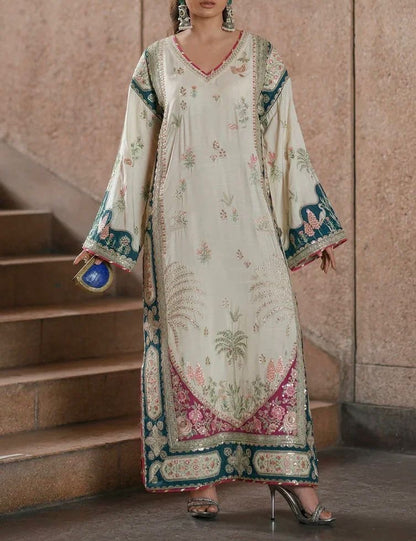 Ethnic Kaftan Shalmose Silk/Short Silk Wedding Wear 5506