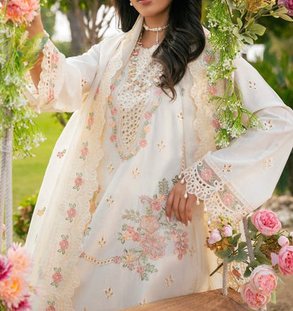 Elaf Chikankari Lawn/Chiffon Party Wear 5437