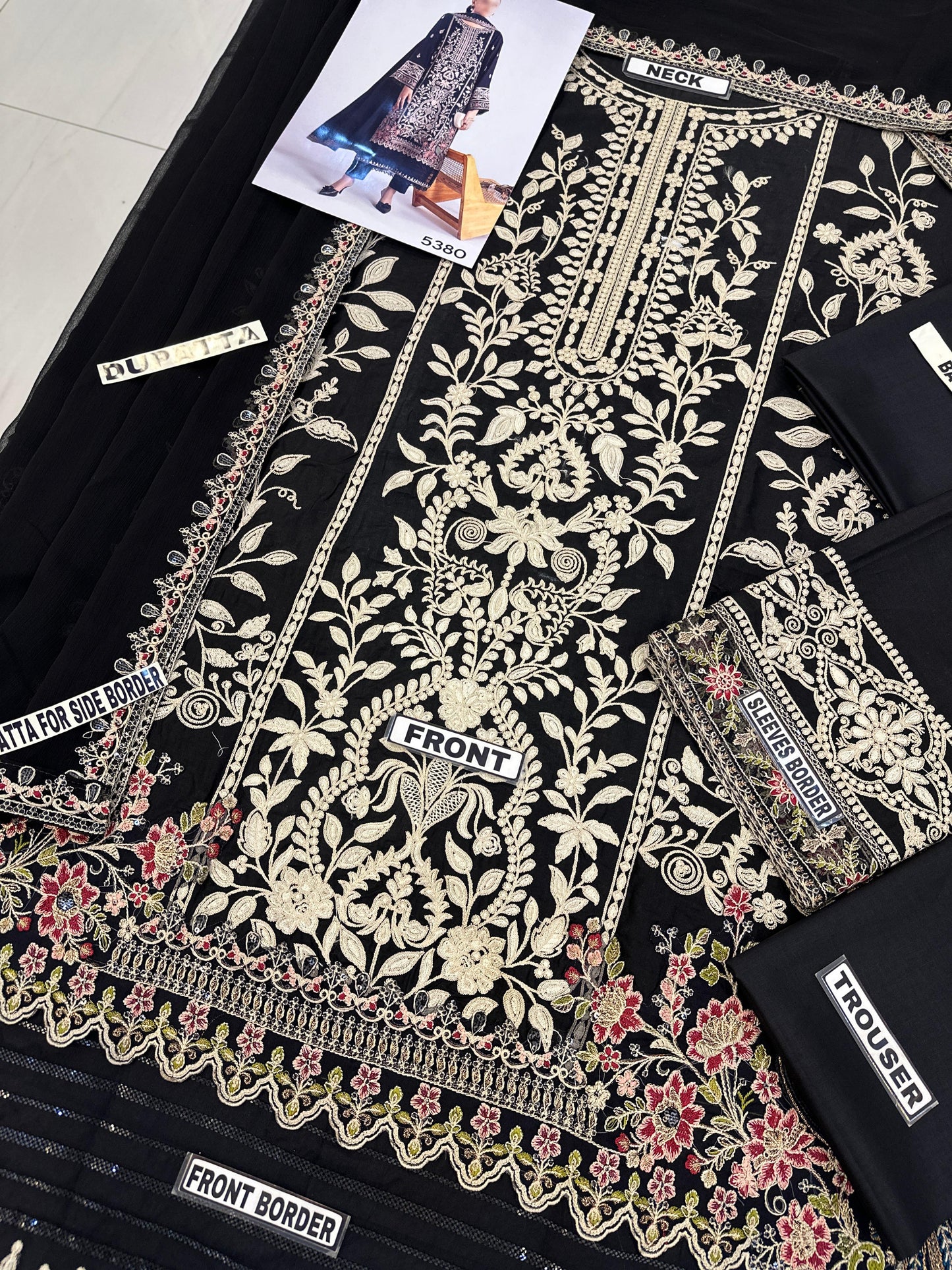 Maria B Lawn/Chiffon Party Wear 5380