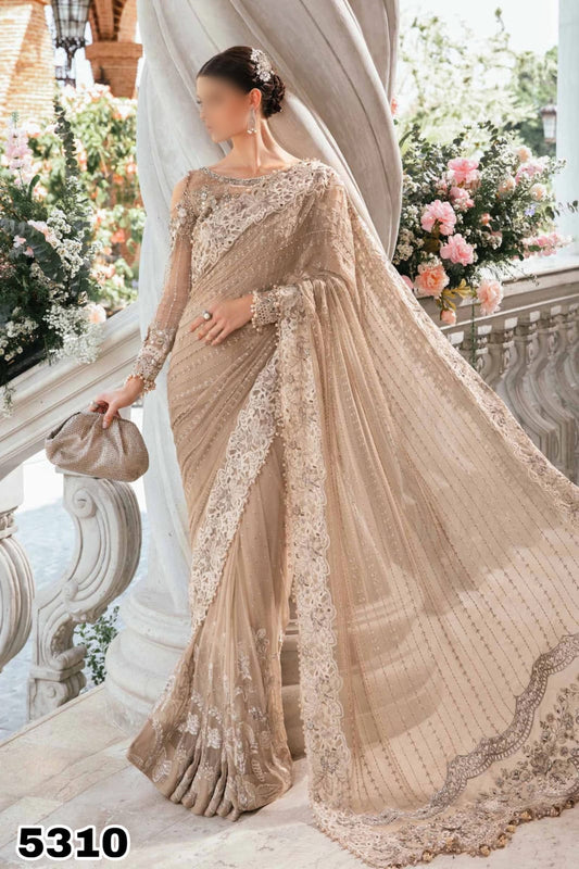 Maria B Net Saaree Wedding Wear 5309