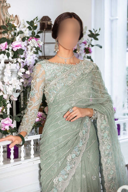 MARIA B NET SAREE WEDDING WEAR KSS-142
