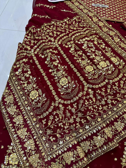 Maria B Chiffon Saree Wedding Wear 5511