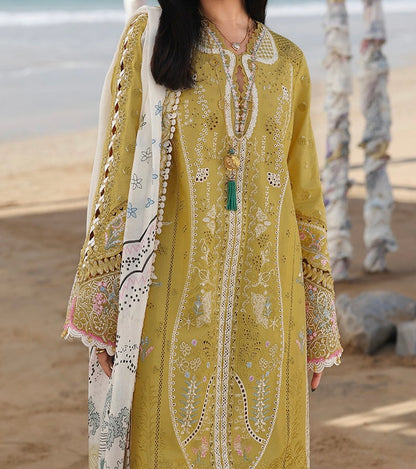 Qalamkar Lawn/Silk Wedding Wear 5427