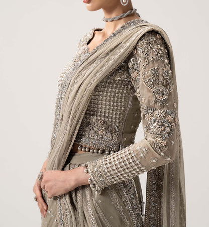 Maria B Net Saree Wedding Wear 5512