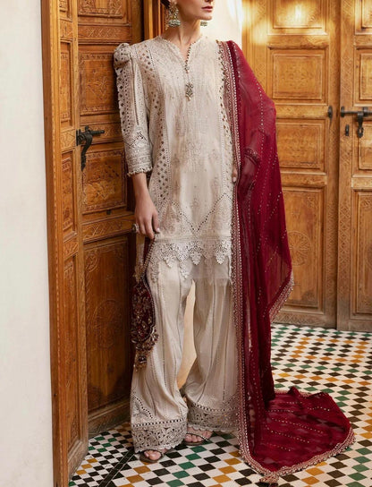 MARIA B CHIKANKARI LAWN/CHIFFON PARTY WEAR 5292