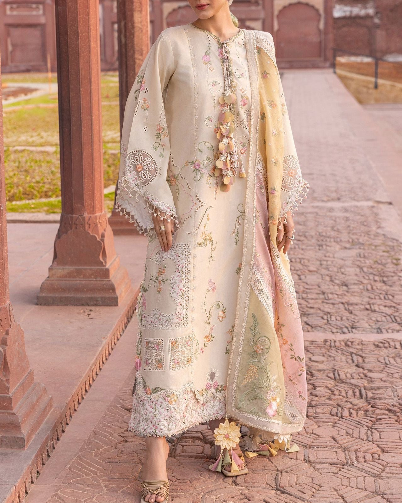 Crimson Lawn/Cotton Net Wedding Wear 5448