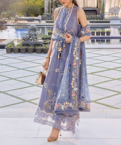 Crimson Lawn/Silk Wedding Wear 5446
