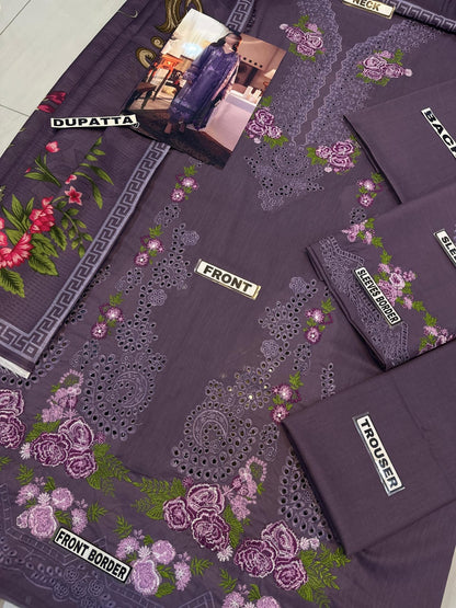 JADE CHIKANKARI LAWN/DIAMOND DIGITAL ORGANZA 5418