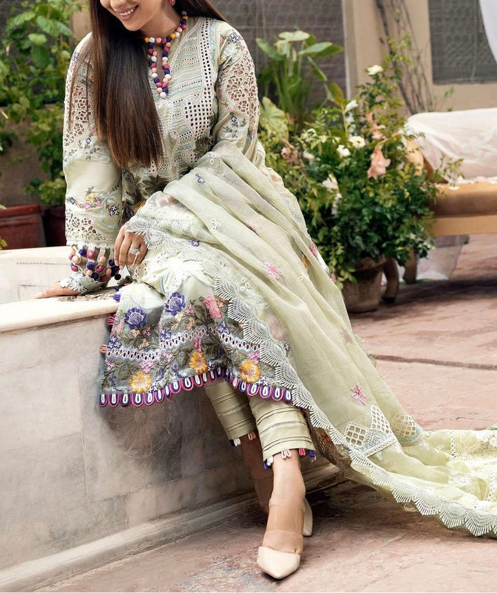 Maryam Hussain Chikankari Lawn/Cotton Net Party Wear KSSL-144