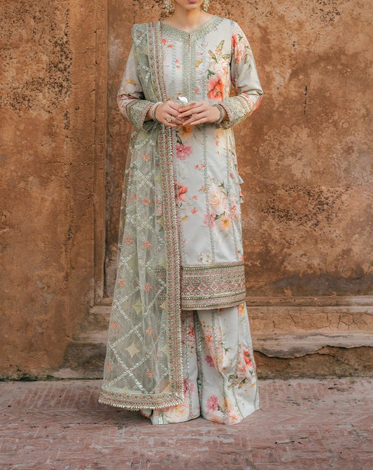 JAZMINE LAWN/NET PARTY WEAR hfv-4614