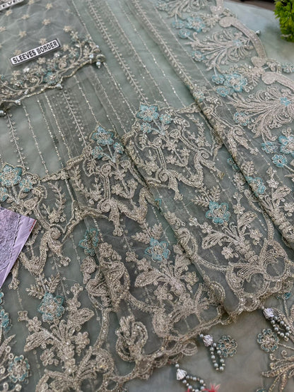 MARIA B NET SAREE WEDDING WEAR KSS-142