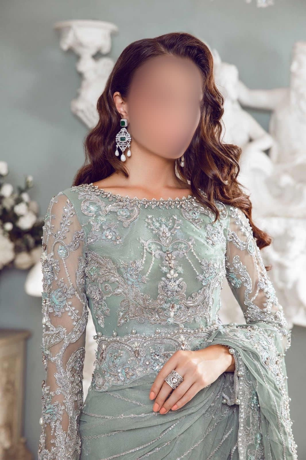 MARIA B NET SAREE WEDDING WEAR KSS-142