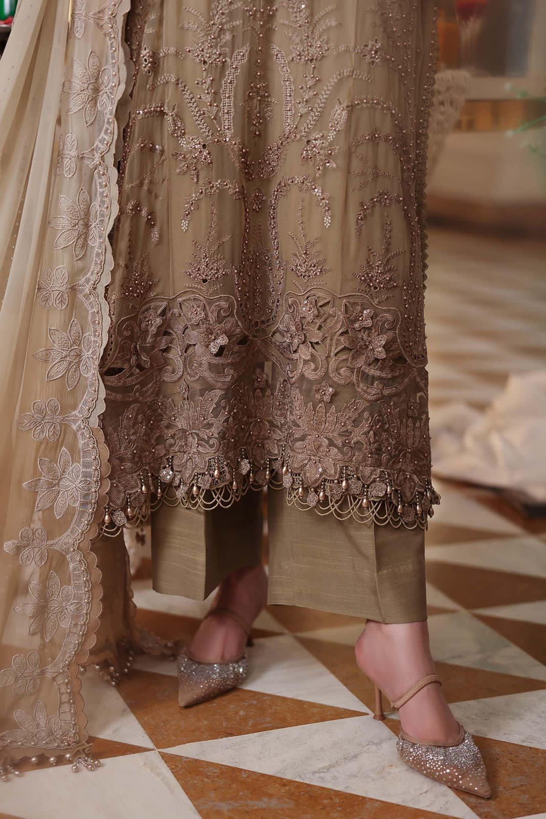 Maria B Chiffon Wedding Wear 5472