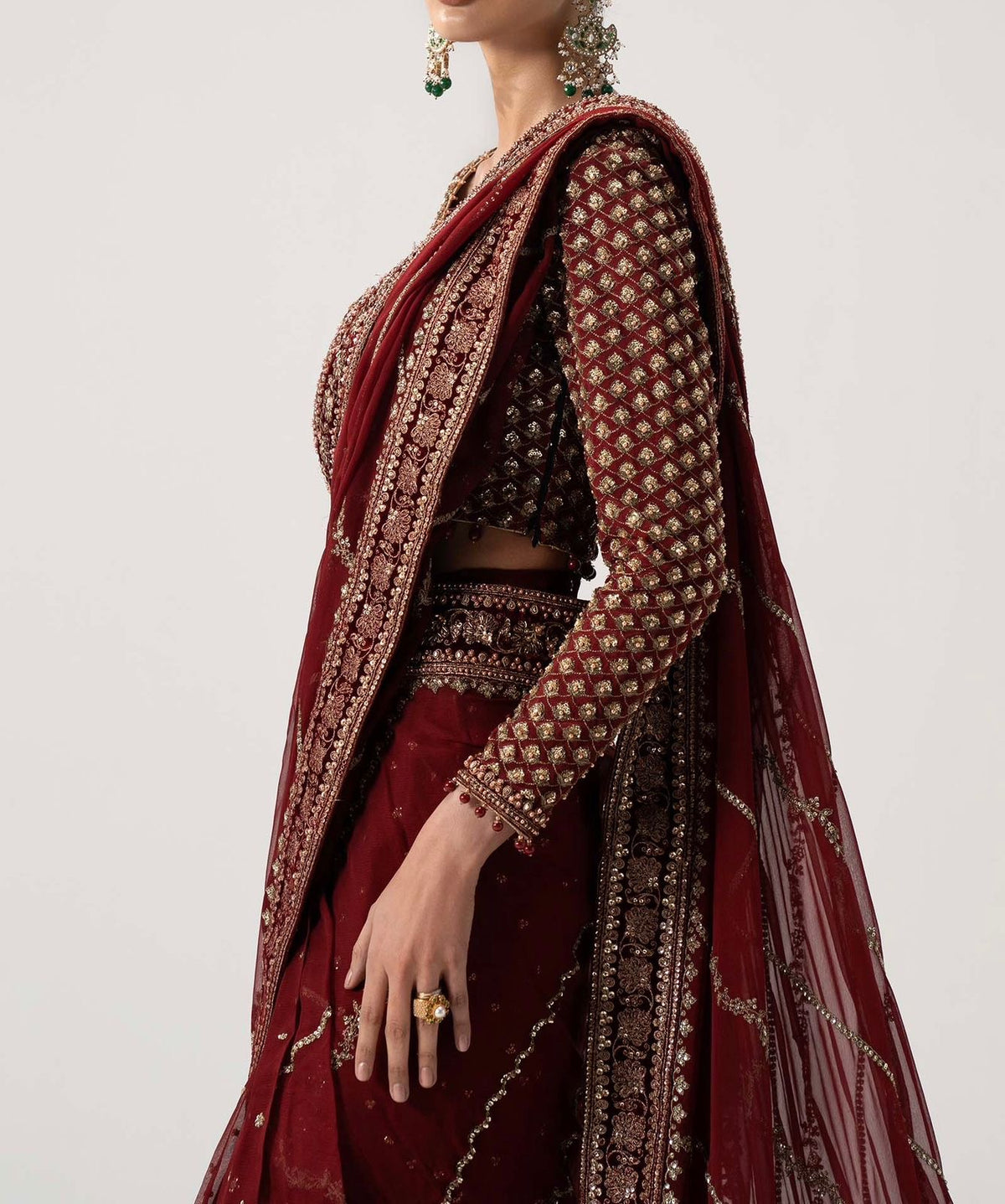 Maria B Chiffon Saree Wedding Wear 5511