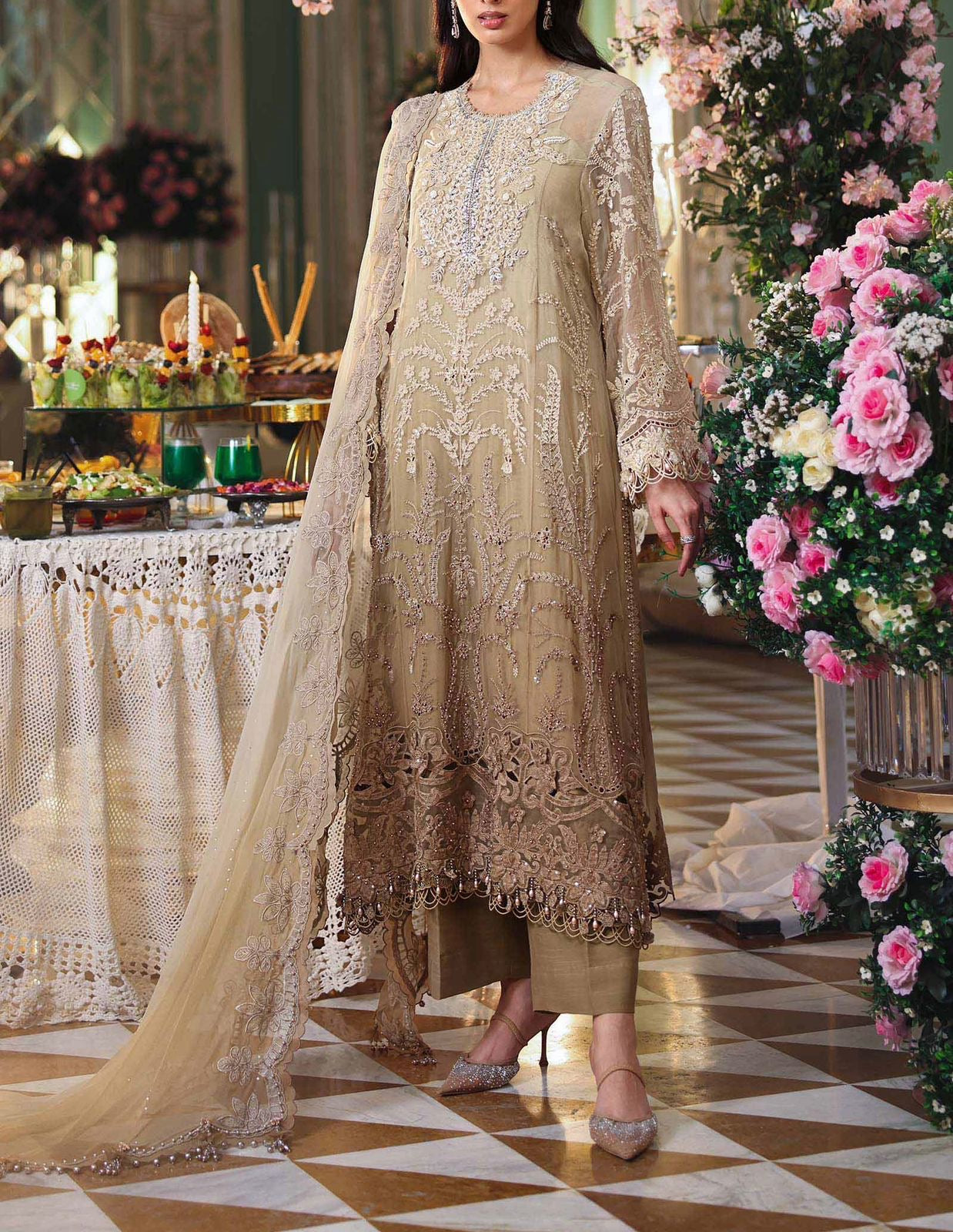 Maria B Chiffon Wedding Wear 5472