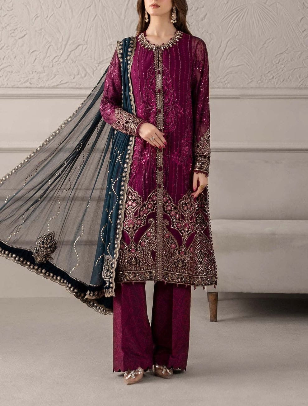 Maria B Chiffon Wedding Wear 5321