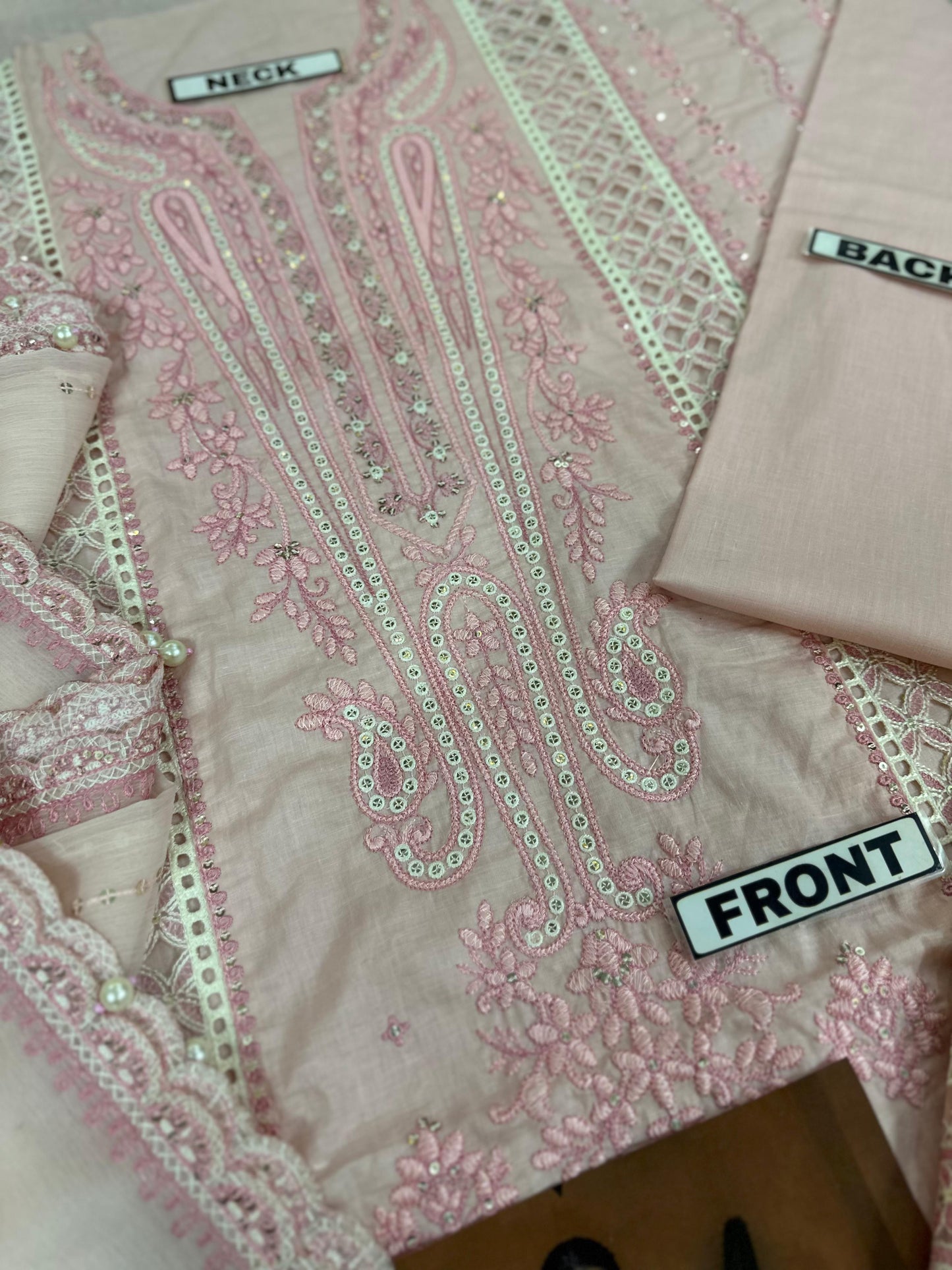 MARIA B CHIKANKARI LAWN/CHIFFON PARTY WEAR 5293