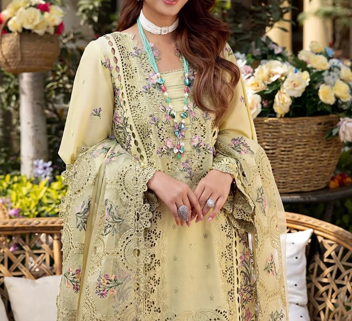 Elaf Lawn/Khaadi Net Wedding Wear 5456