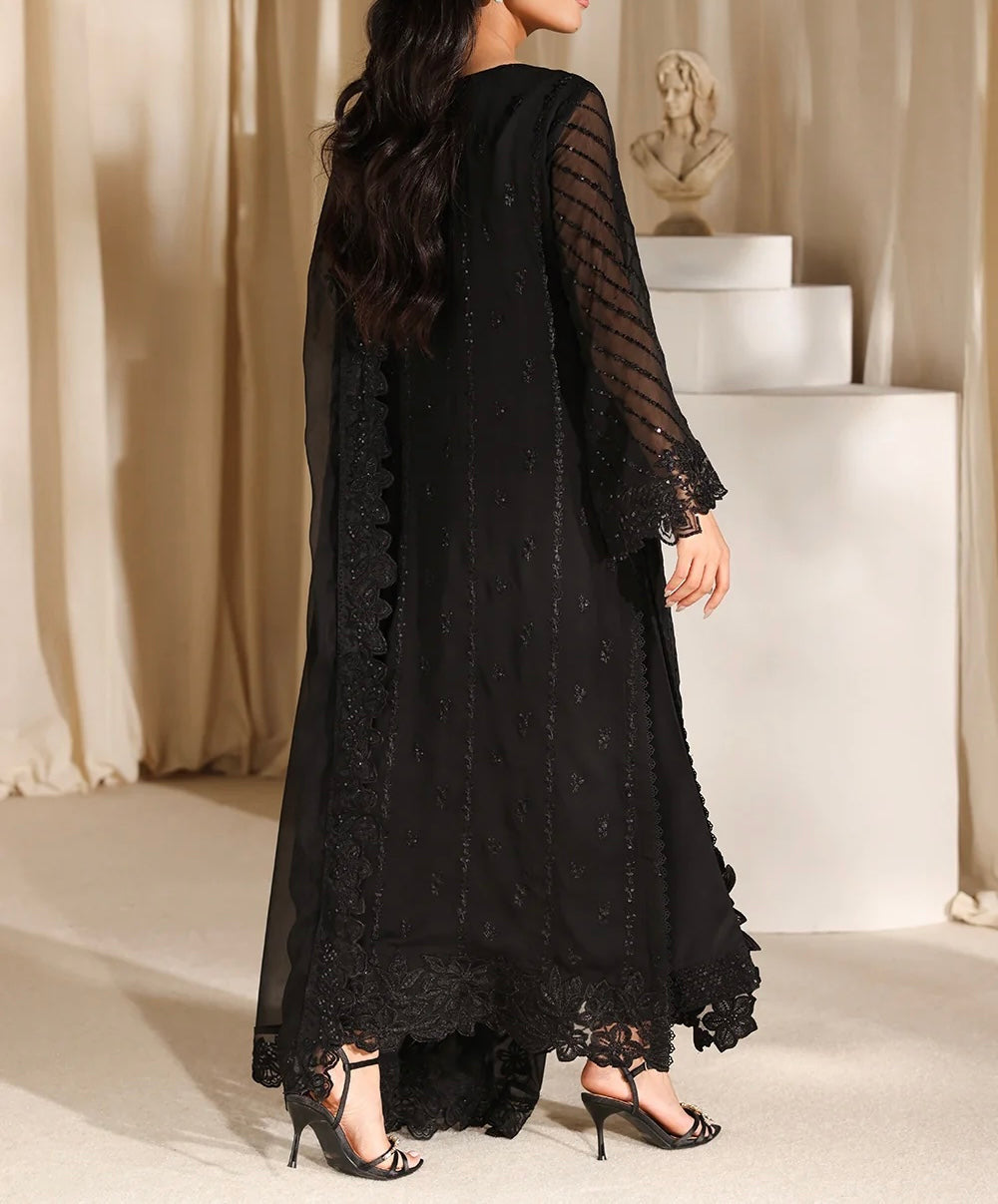 Azure Chiffon Party Wear 5473