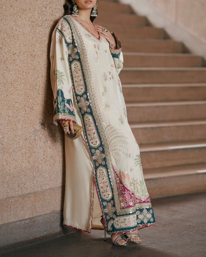 Ethnic Kaftan Shalmose Silk/Short Silk Wedding Wear 5506