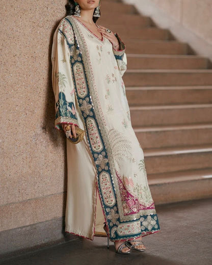 Ethnic Kaftan Shalmose Silk/Short Silk Wedding Wear 5506