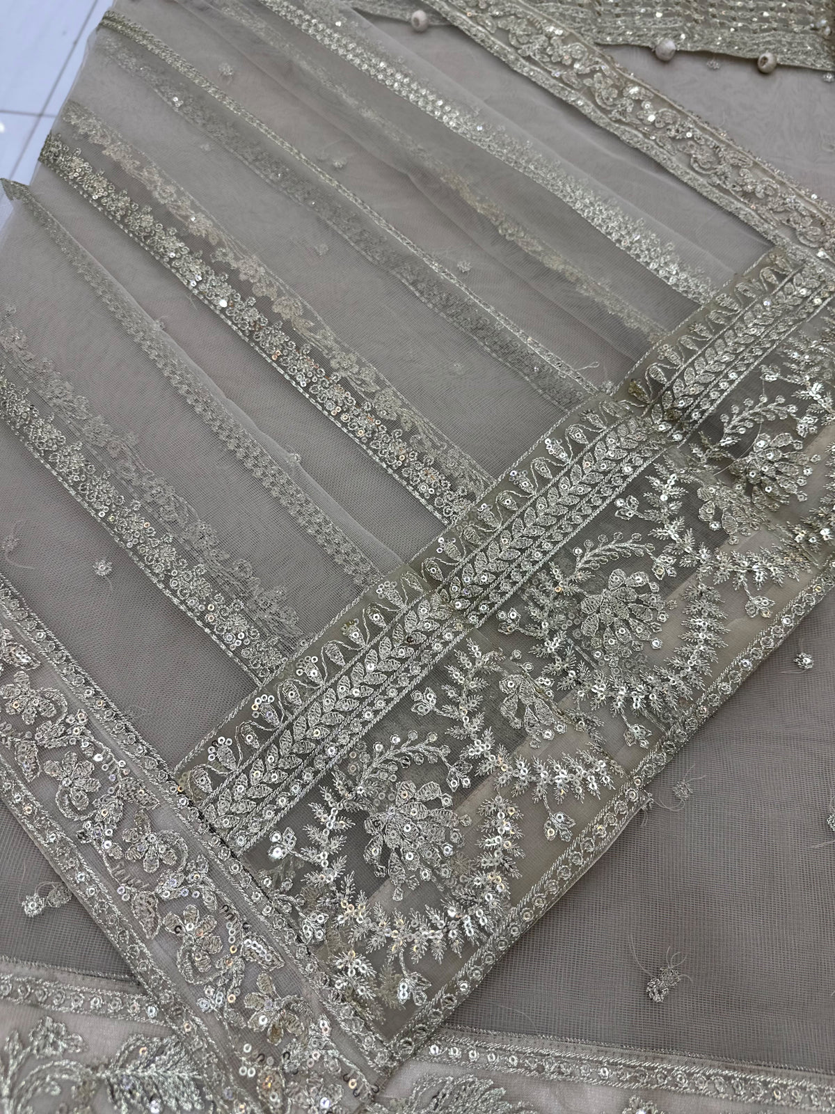 Maria B Net Saree Wedding Wear 5512