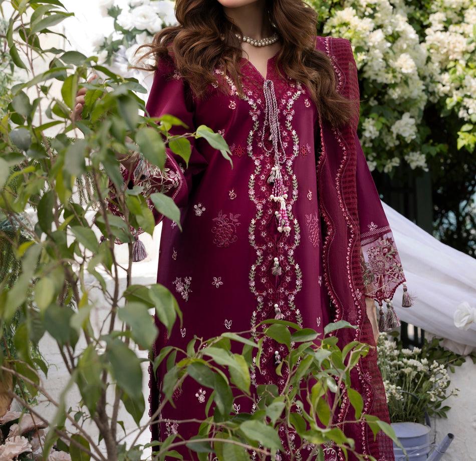 Noorey Chuikankari Lawn/Organza Wedding Wear 5508