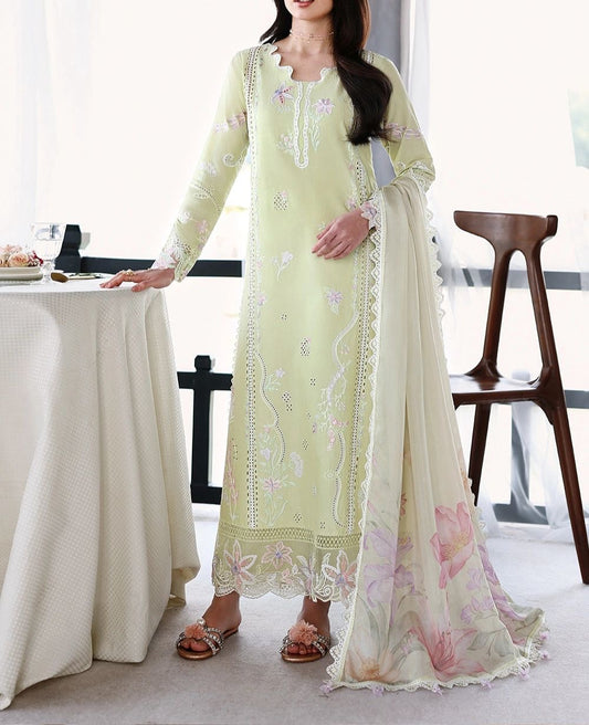 Azure Lawn/Silk Party Wear 5451