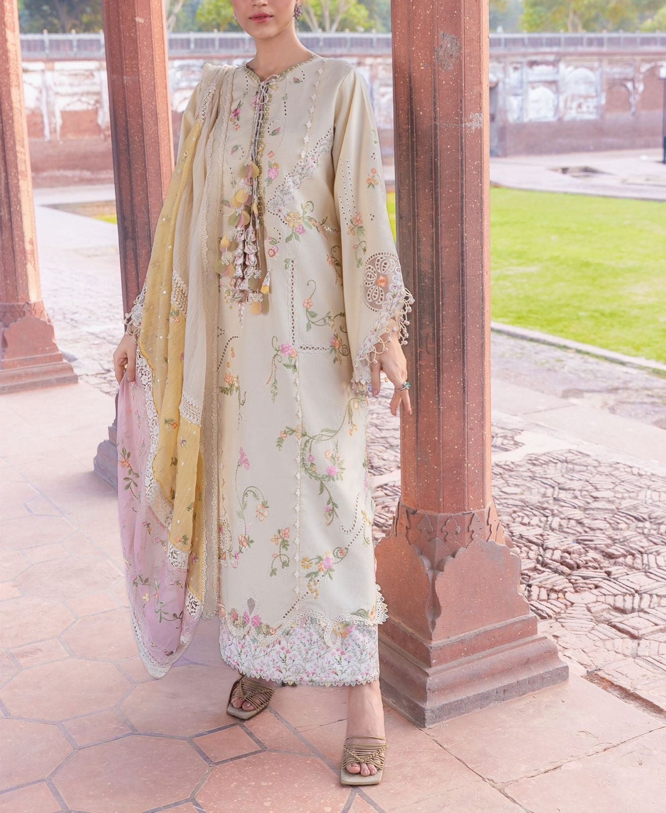 Crimson Lawn/Cotton Net Wedding Wear 5448