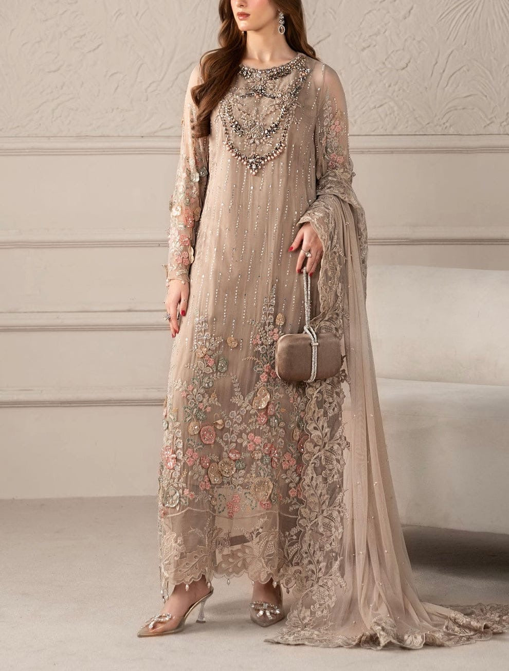 Maria B Chiffon Wedding Wear 5331