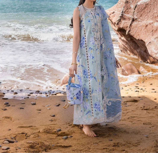 CRIMSON LAWN/CHIFFON PARTY WEAR hfv-4620
