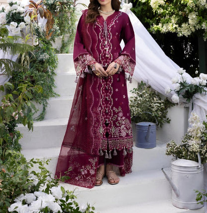 Noorey Chuikankari Lawn/Organza Wedding Wear 5508